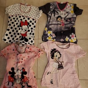 Disney scrub tops
